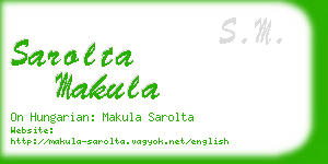 sarolta makula business card
